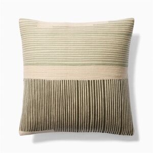 NWT Crewel Durban Pillow Cover only dark olive 18 inch NEW
